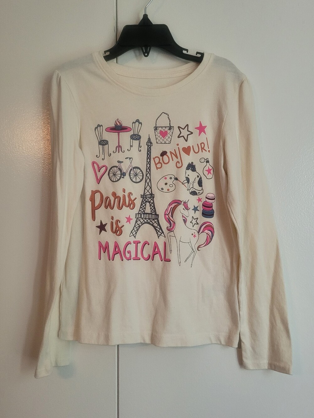 NWOT Washed, Never Worn Long-Sleeve 'Paris is Magical' Graphic Tee